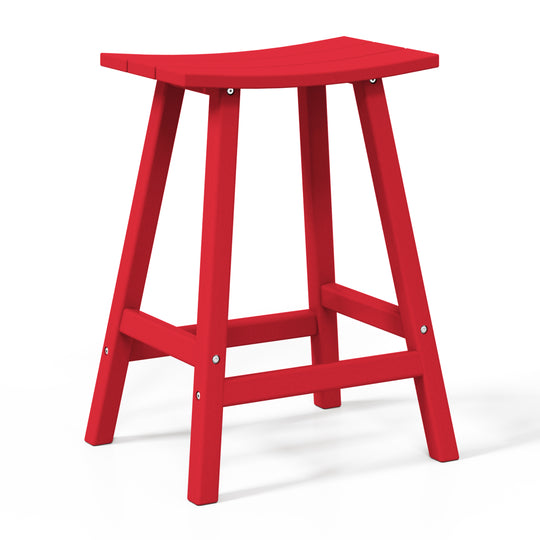 Malibu 24" HDPE Outdoor Patio Counter Height Bar Stool