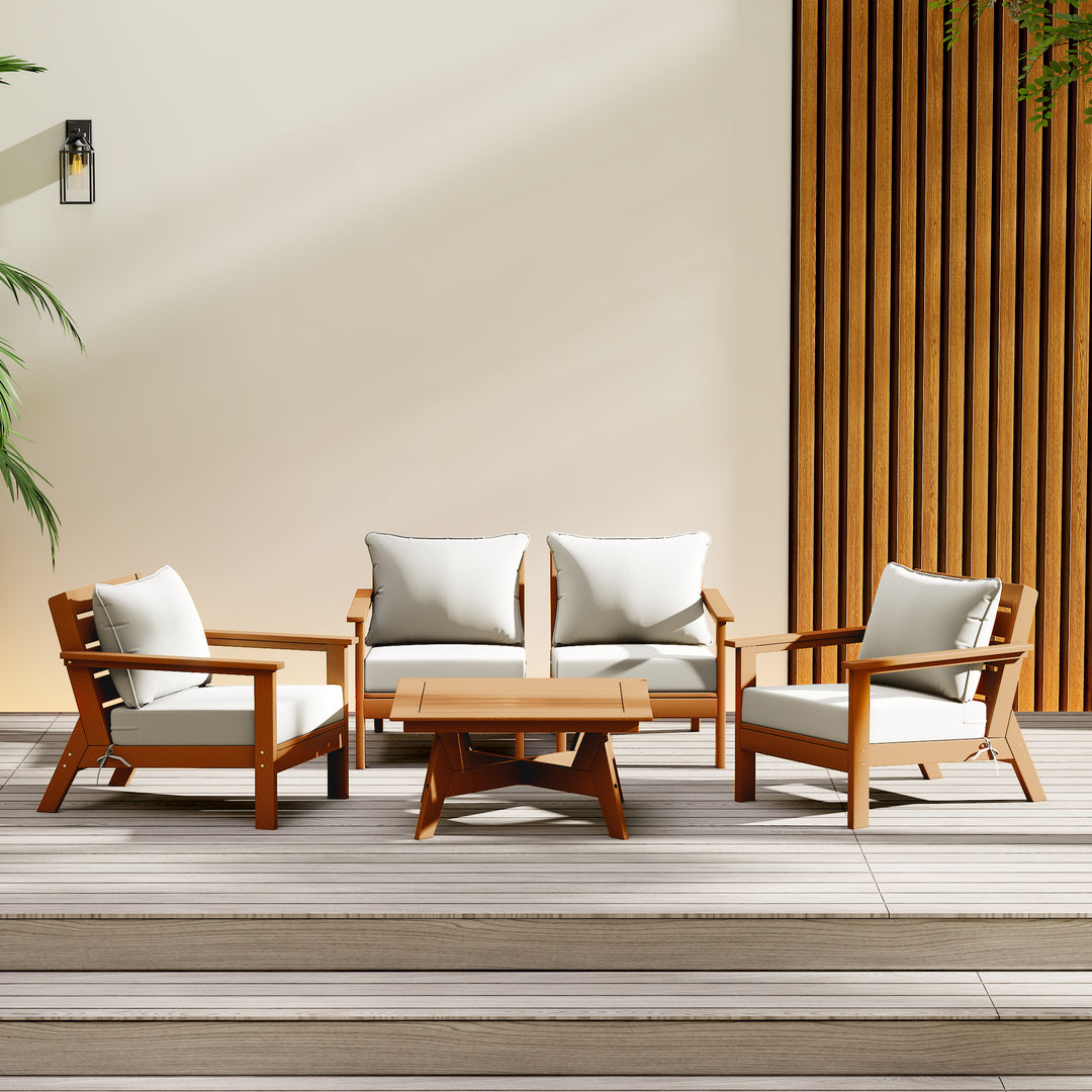 Avalon Outdoor 5-Piece Modular Sectional Patio Furniture Sofa Set