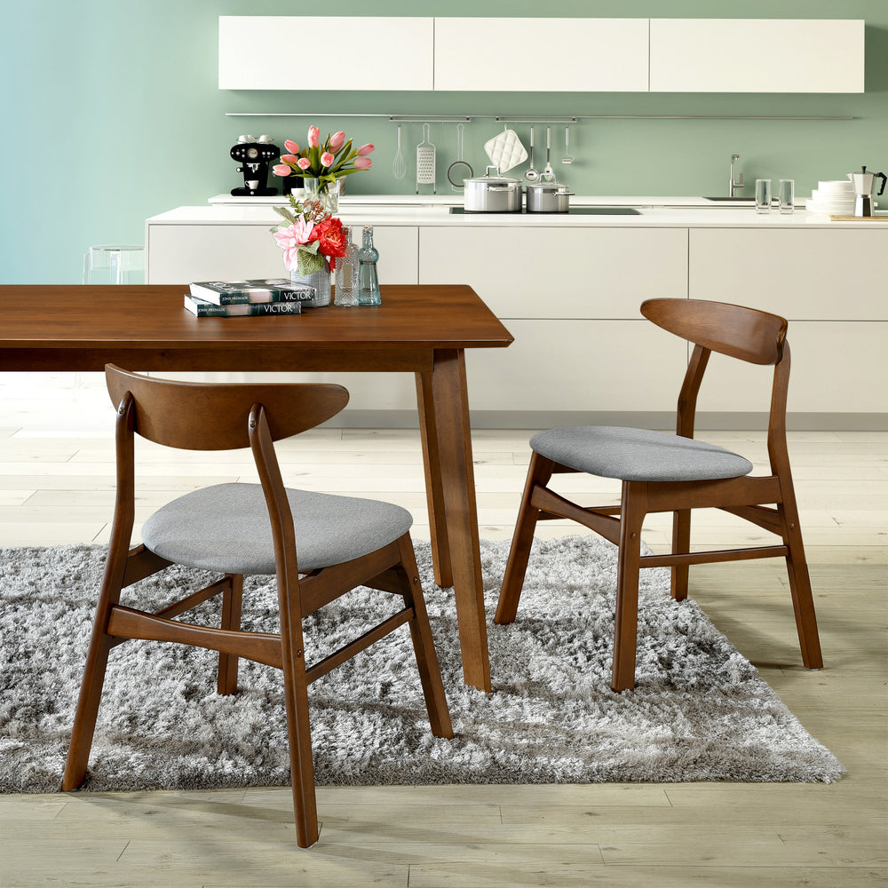 Lalia Linen fabric tufted upholstered side chairs ( 2 piece set )