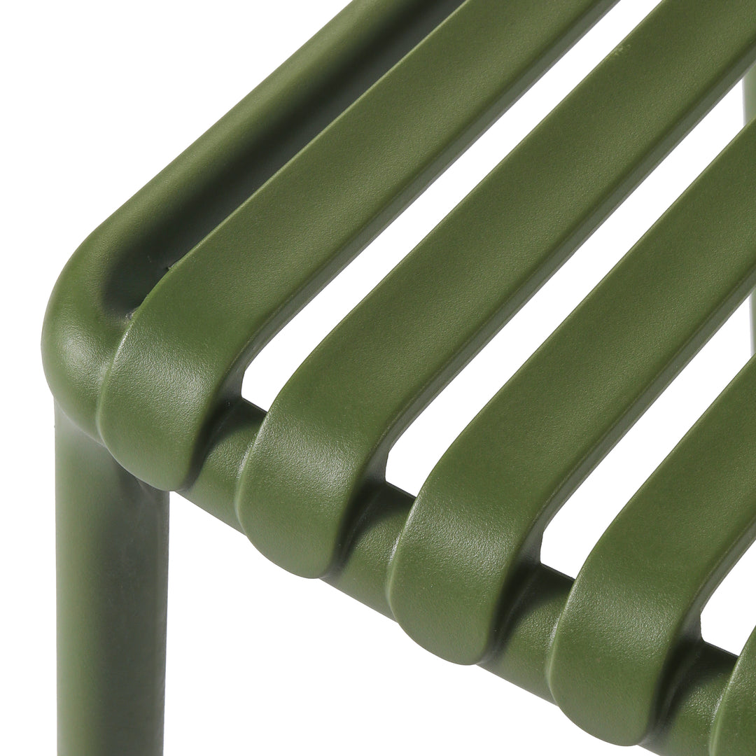 Playa 3-Piece Outdoor Metal Dining Table Set And Stackable Resin Patio Chairs