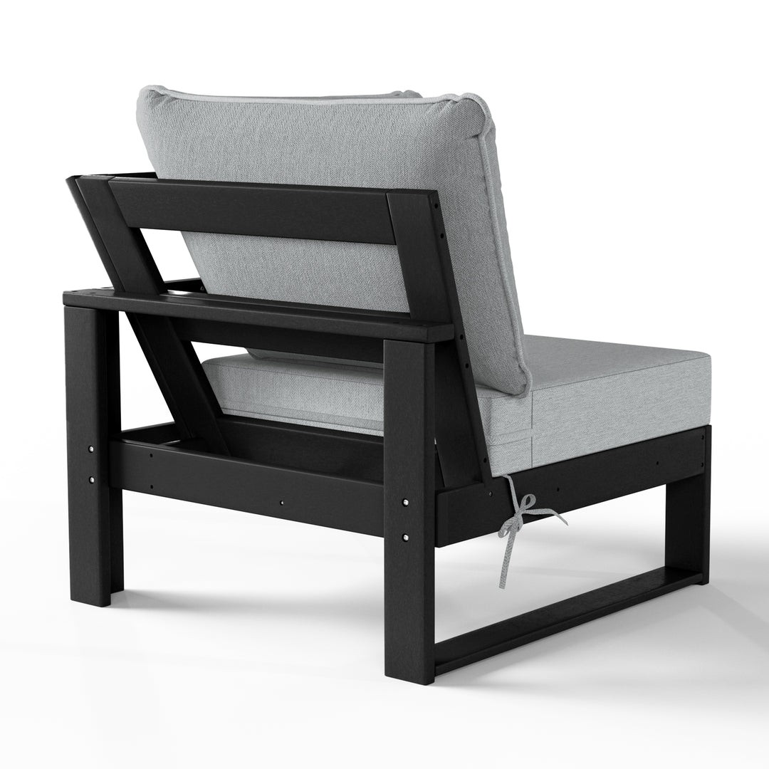 Outdoor HDPE Sectional Corner Sofa Seat with Water-Proof Cushions