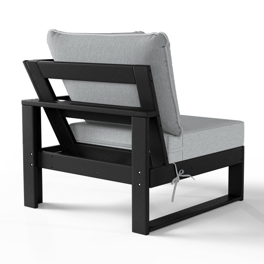 Outdoor HDPE Sectional Corner Sofa Seat with Water-Proof Cushions