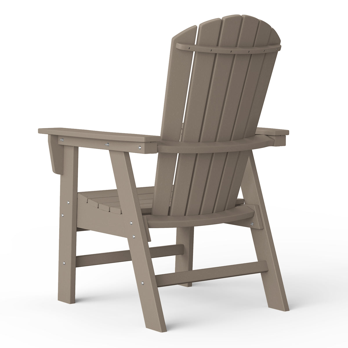 Dylan Outdoor Patio Shell-back Adirondack Dining Chair Weather Resistant