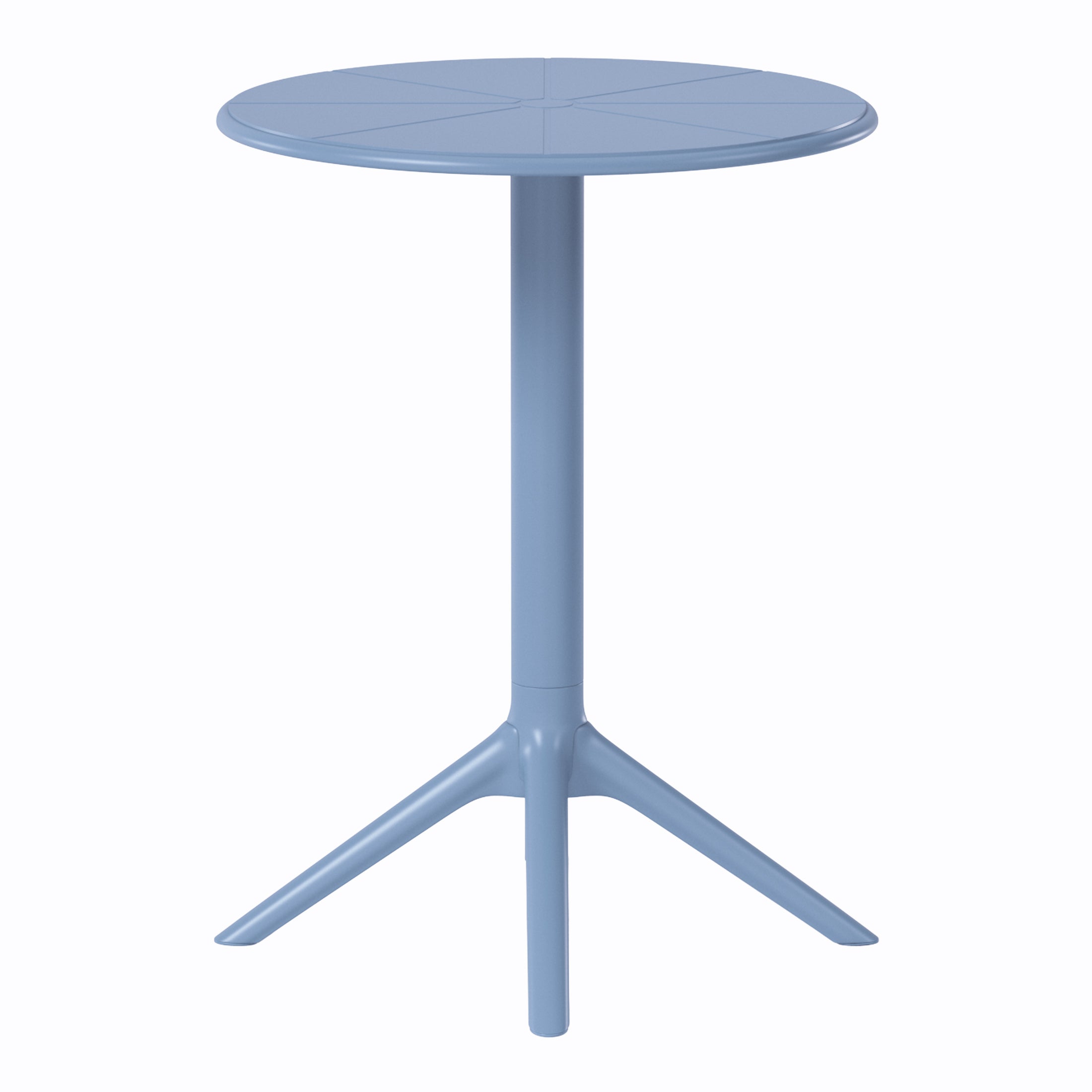 Playa 23.5" Outdoor Polypropylene Resin Round Patio Bistro Dining Table for 2