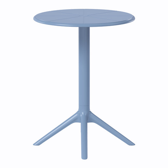 Playa 23.5" Outdoor Polypropylene Resin Round Patio Bistro Dining Table for 2