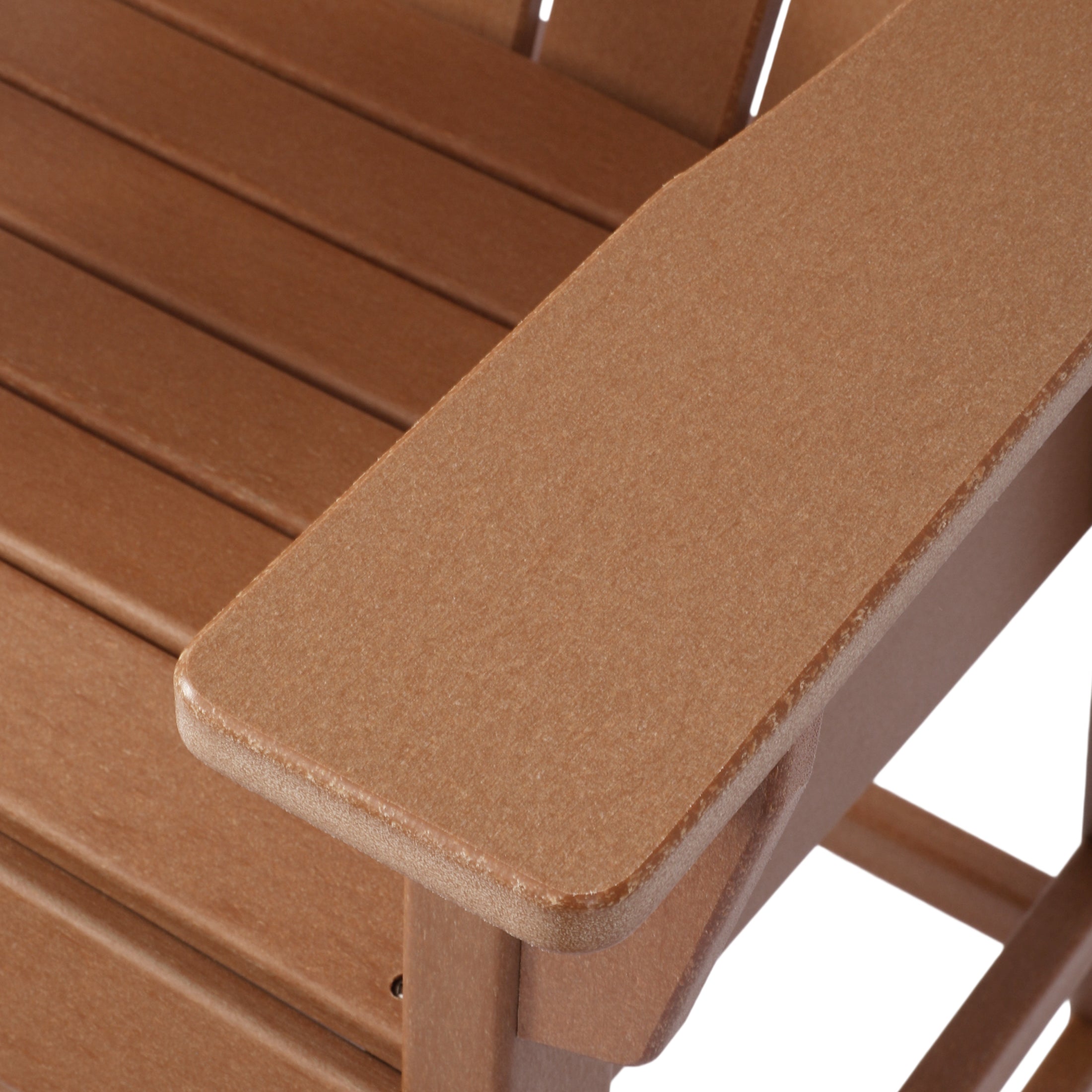 Malibu Outdoor HDPE Tall Adirondack Bar Height Chair With Cup Holder