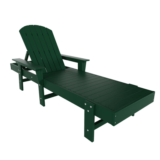 Dylan Adirondack Poly Reclining Chaise Lounge With Arms