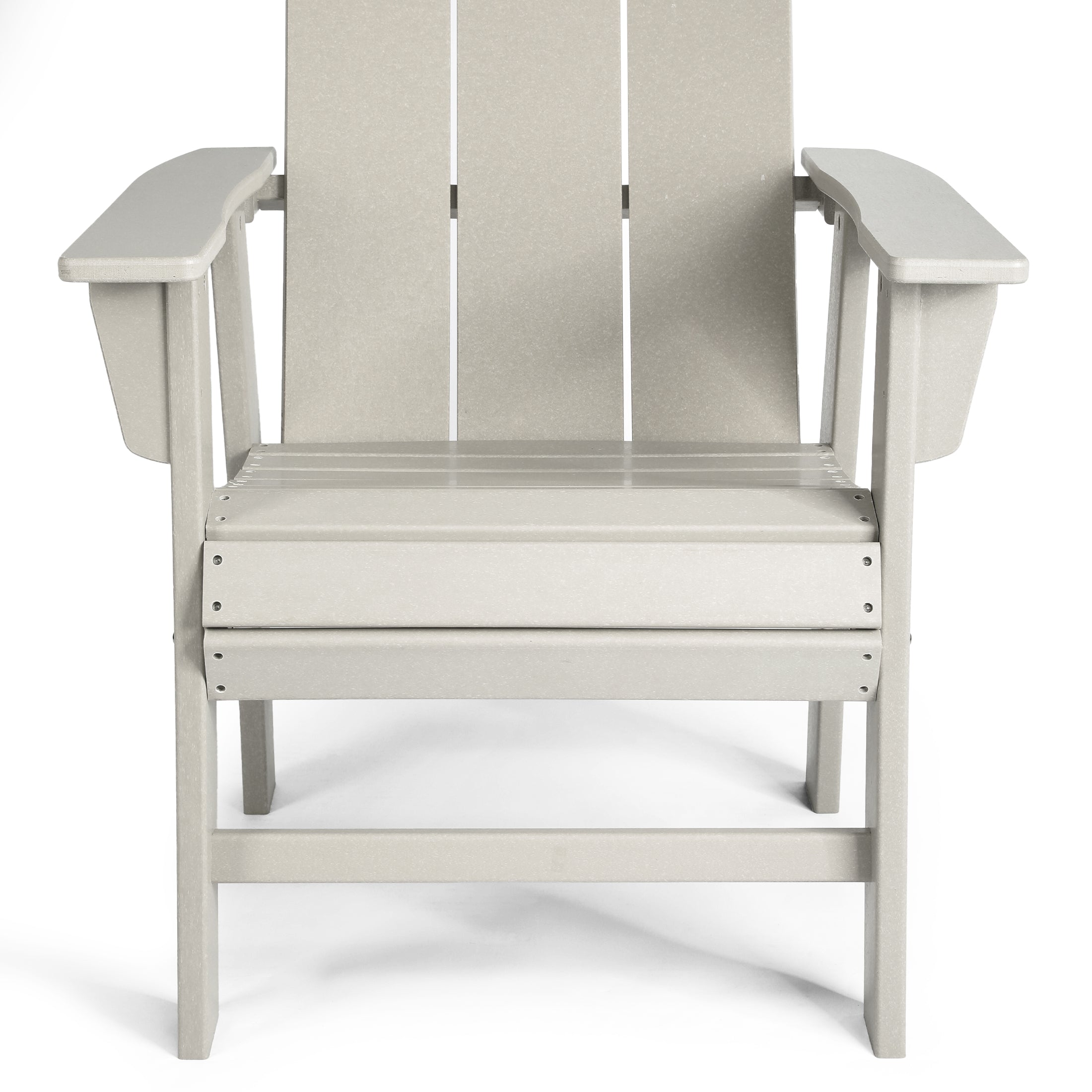 Ashore Outdoor Patio HDPE Plastic Modern Adirondack Dining Chairs (Set of 2)