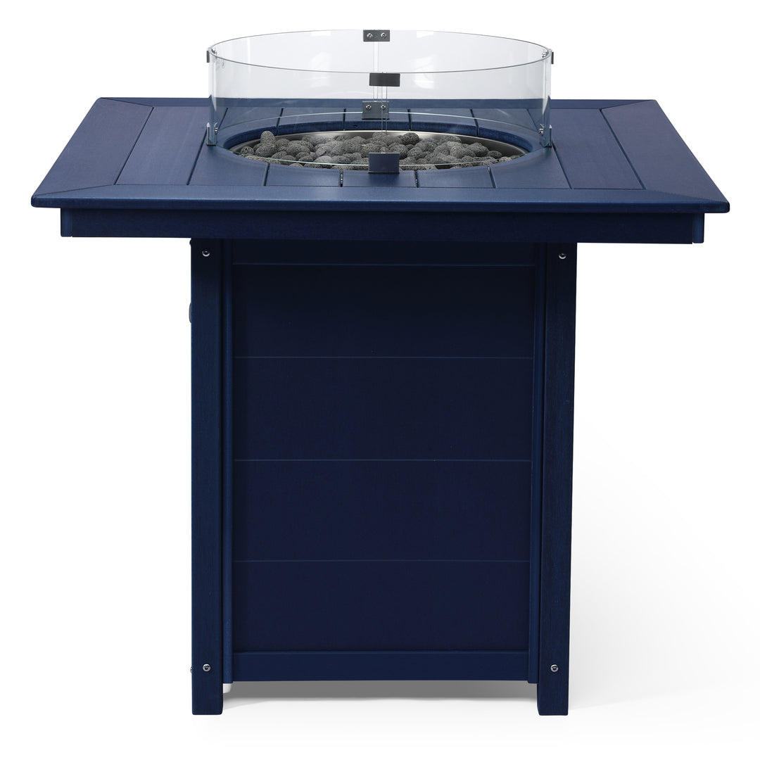 Helios 42" Modern Outdoor Patio Gas Propane Square Fire Pit Table