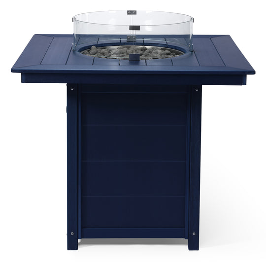 Helios 42" Modern Outdoor Patio Gas Propane Square Fire Pit Table