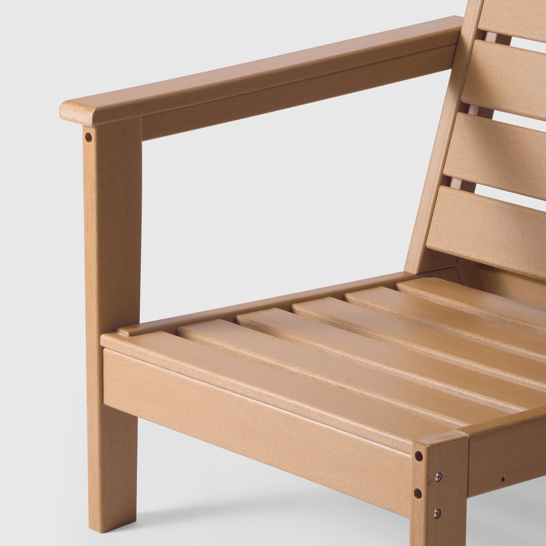 Avalon Outdoor Patio HDPE Left Arm Facing Deep Seating Corner Chair