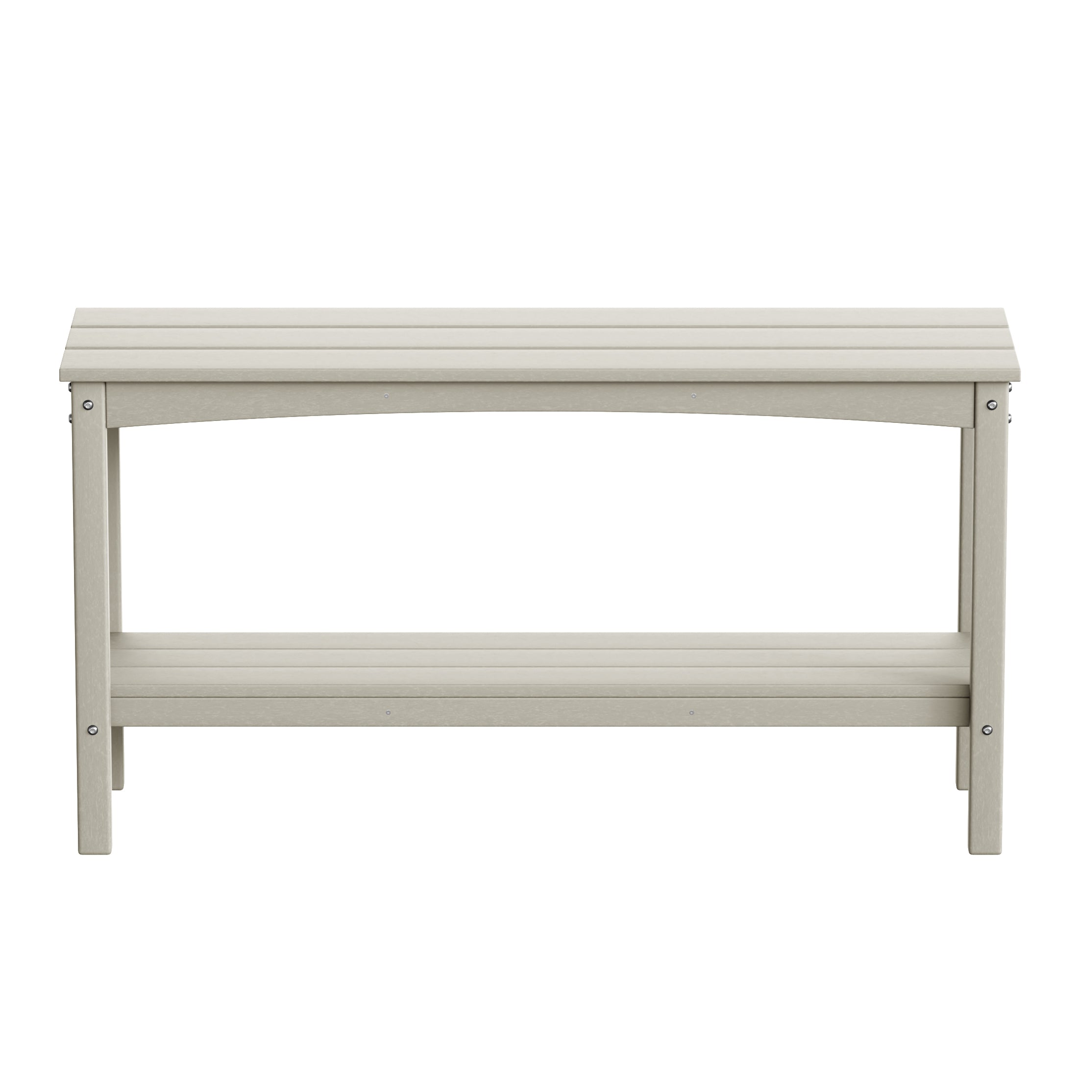 Malibu 55" Outdoor Patio HDPE Adirondack 2-Tier Shelf Console Table