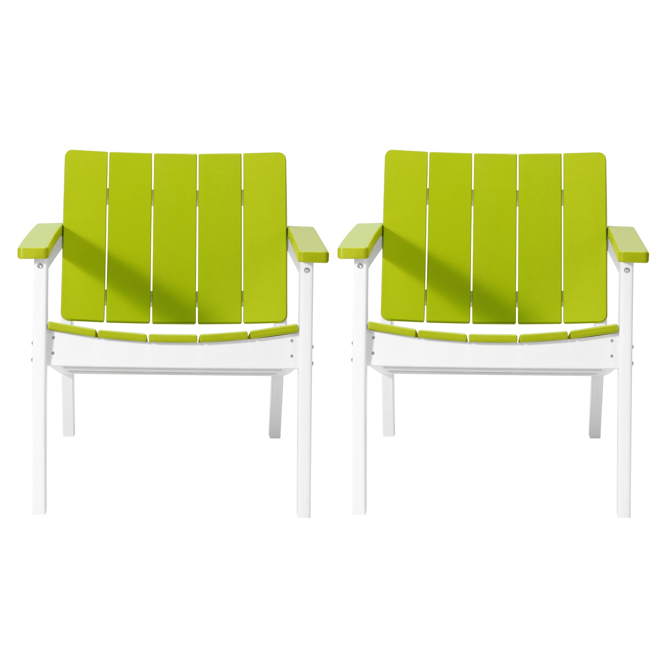 Pacifica Outdoor HDPE Modern Patio Club Armchairs (Set of 2)