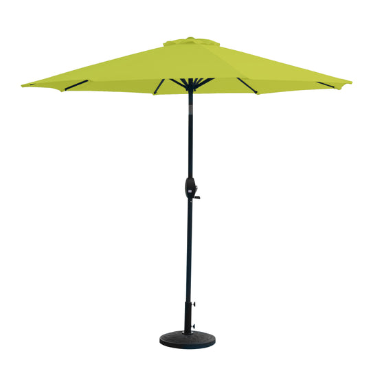 Paolo 9 ft. Market Crank and Tilt Patio Umbrella with Weight Base Kit