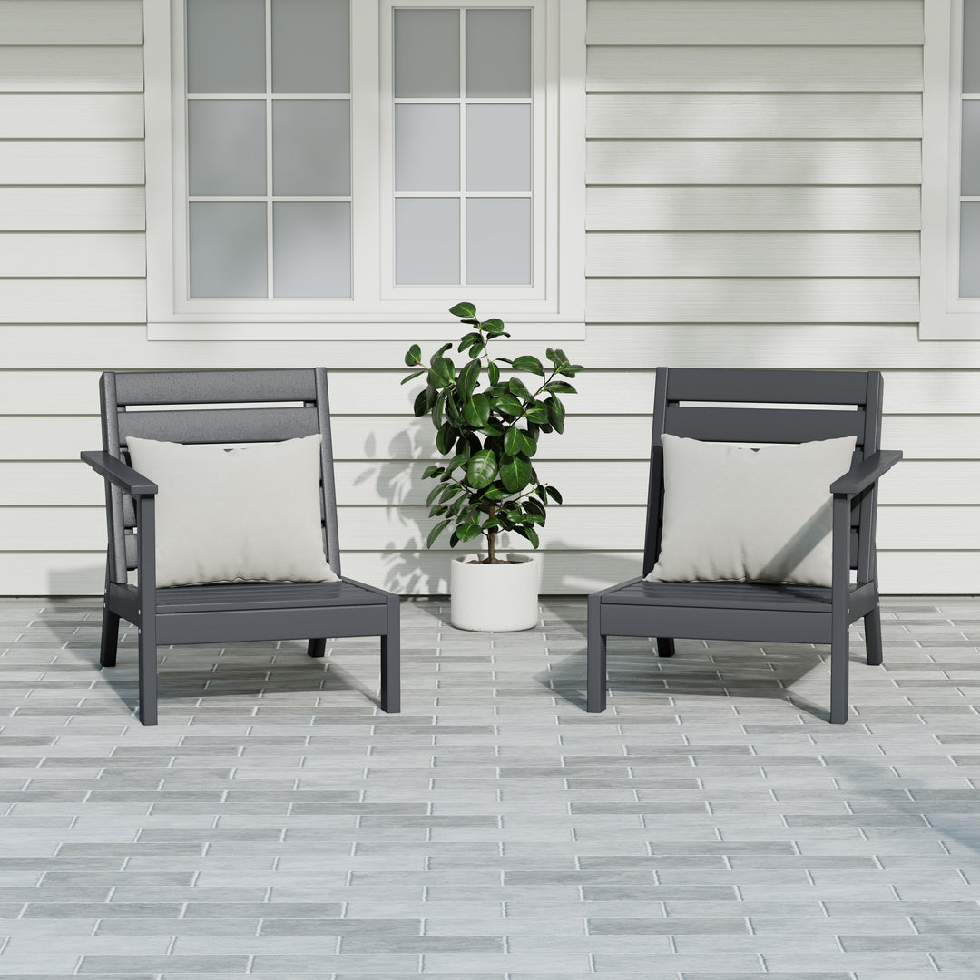 Avalon Outdoor Patio HDPE Deep Seating Sectional Loveseat