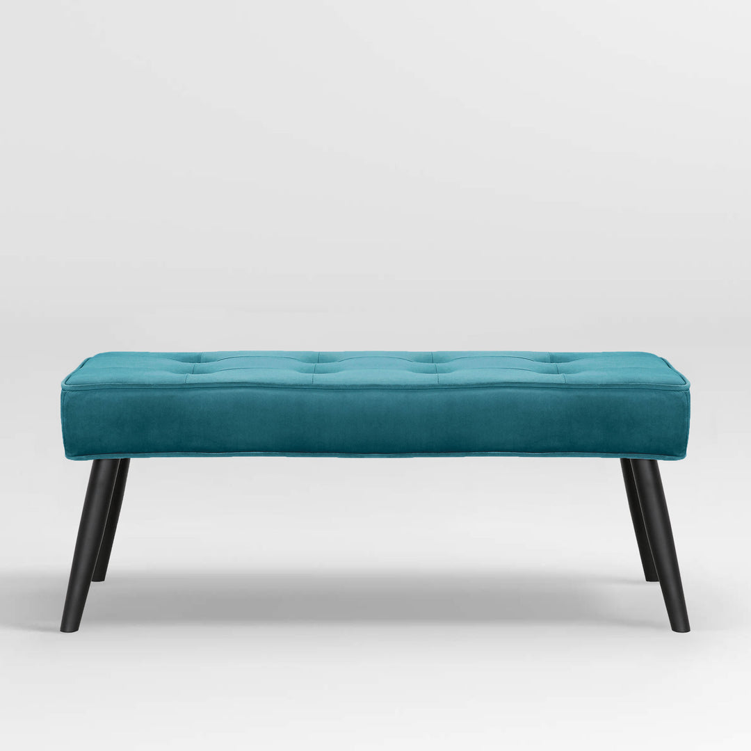 Wordford Button Tufted Velvet Upholstered Accent Bench
