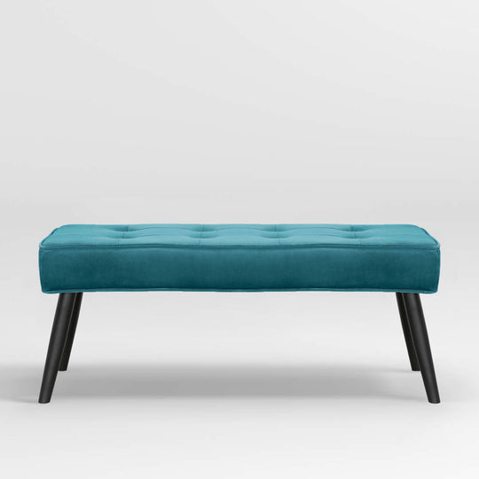 Wordford Button Tufted Velvet Upholstered Accent Bench