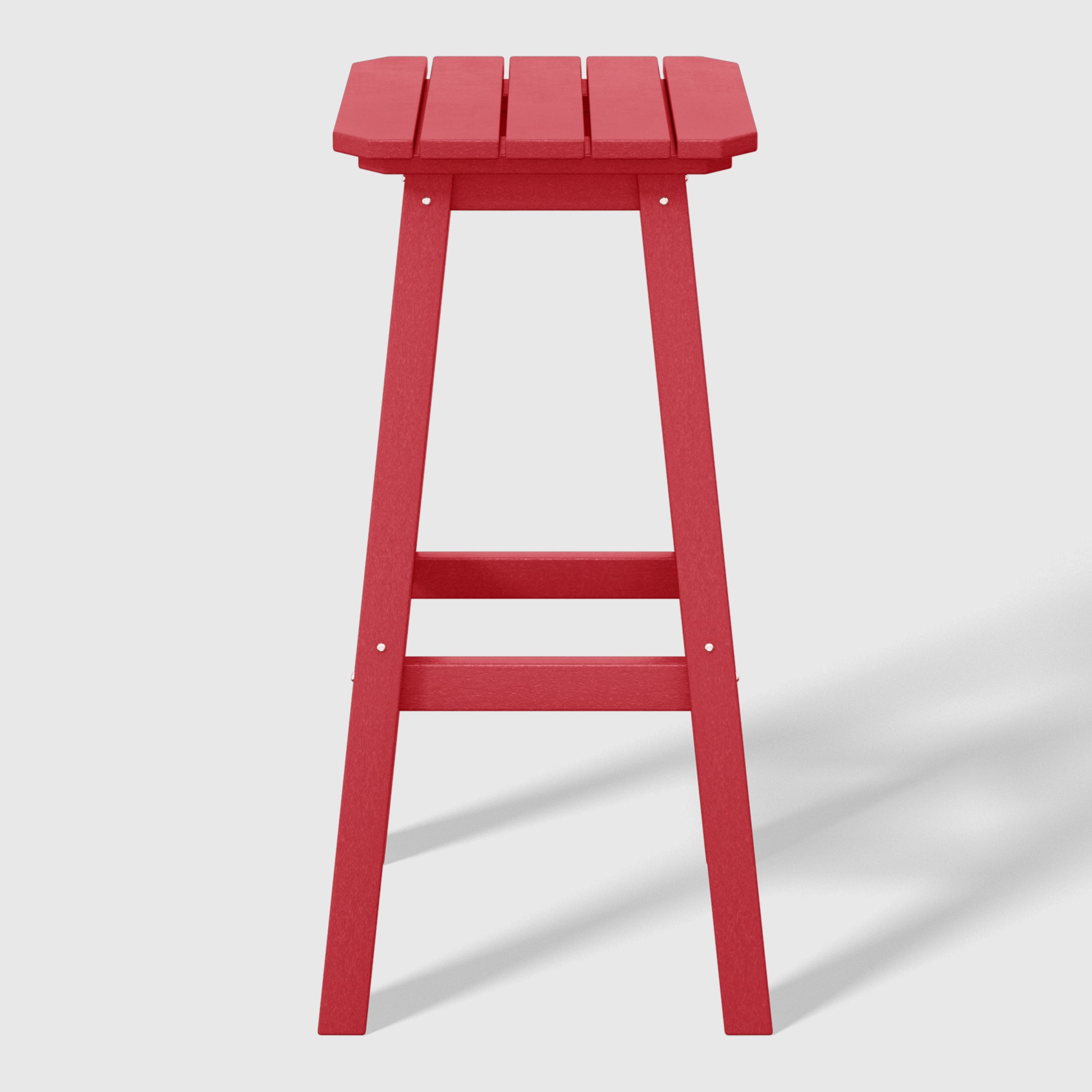 Malibu 29" HDPE Outdoor Patio Square Bar Stools (Set of 3)