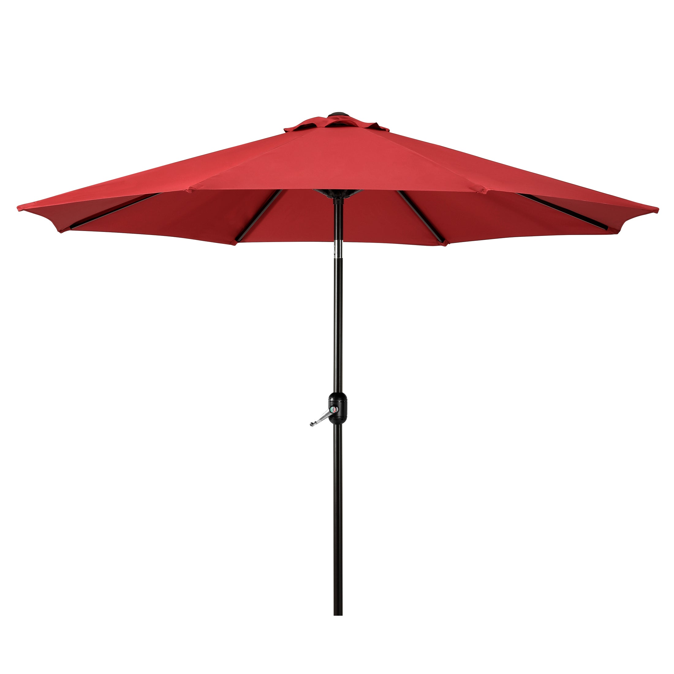 Paolo 9 ft. Patio Table Umbrella with Bronze color round free standing weight base kit