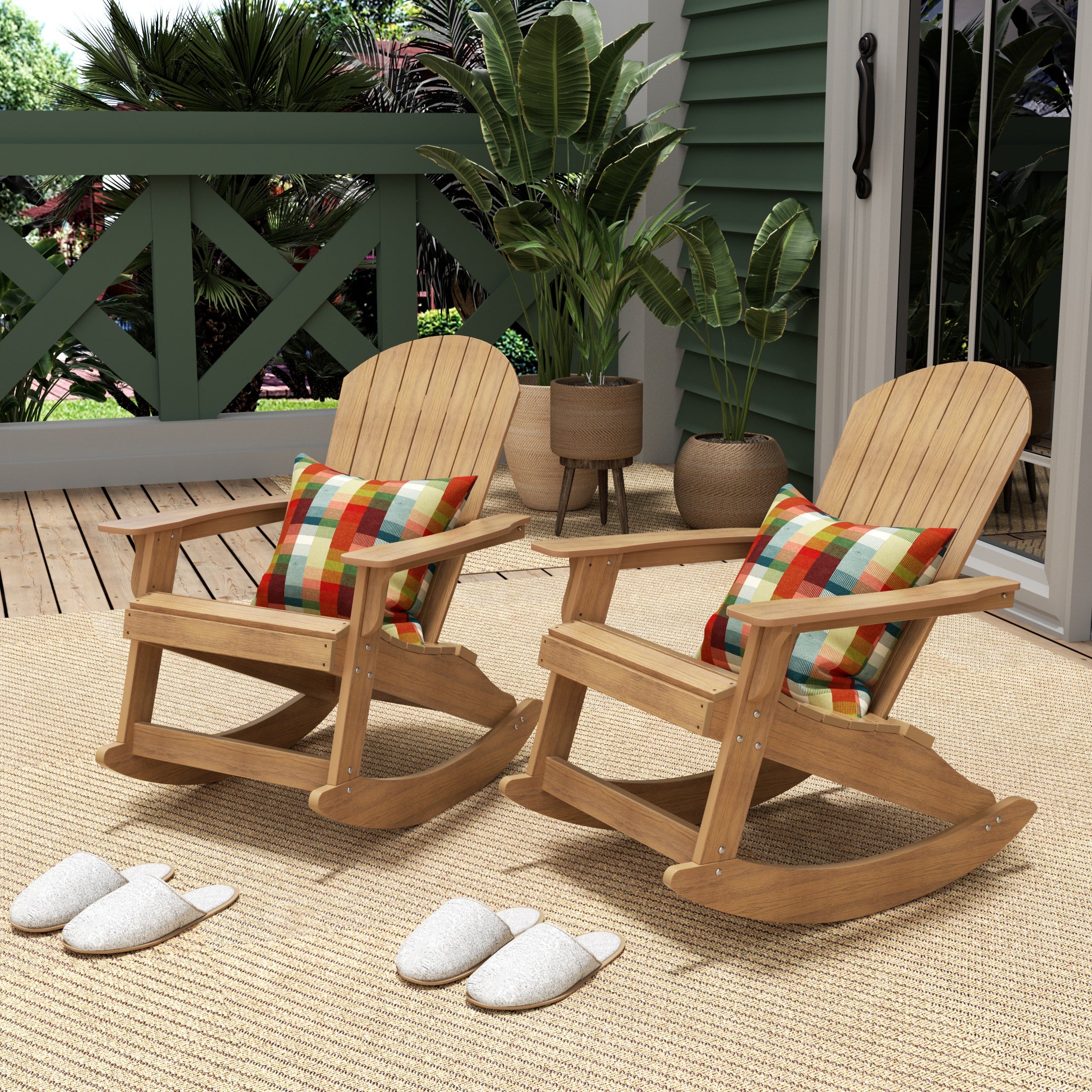 Tuscany HIPS Outdoor Rocking Adirondack Chair (Set of 2)