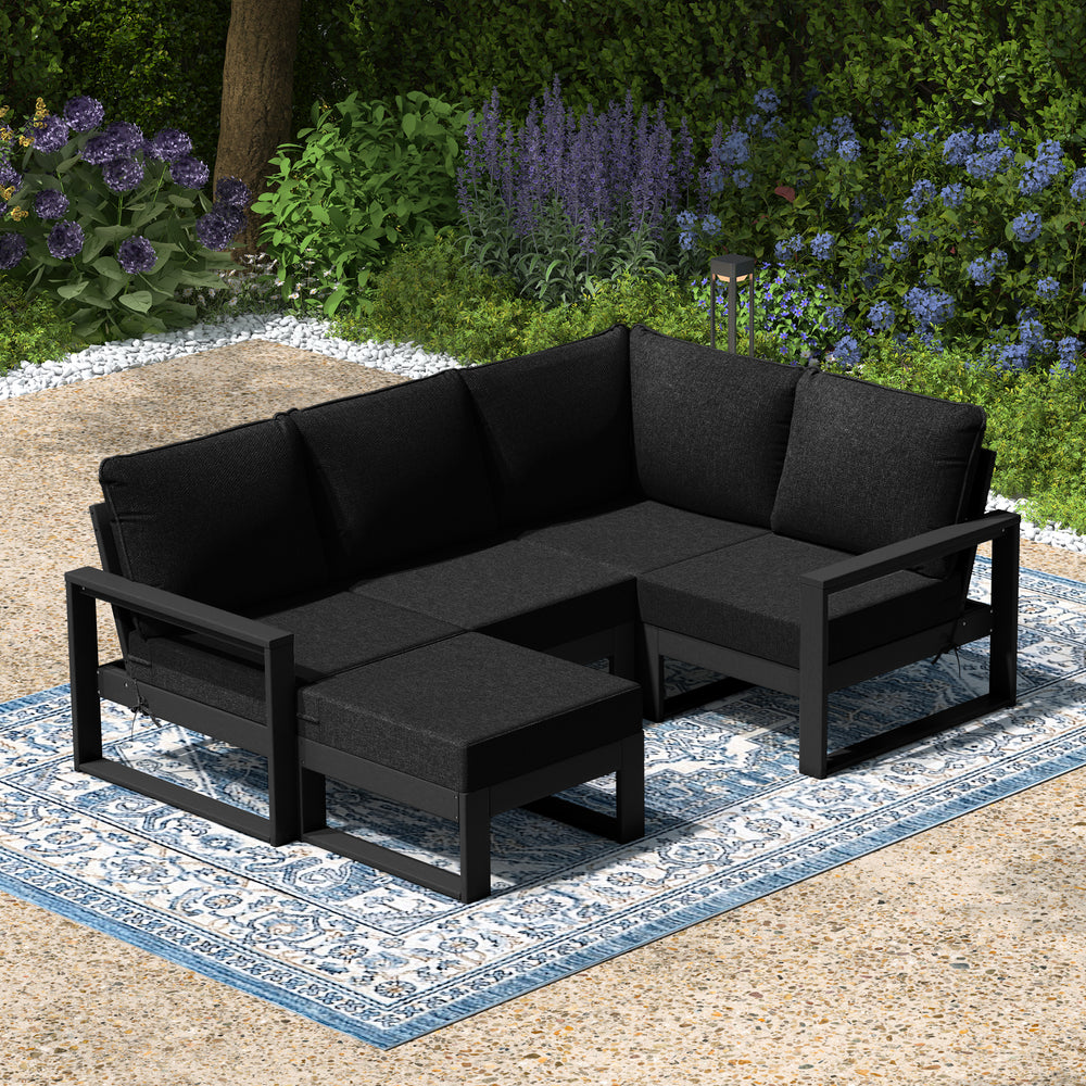Montara 5-piece Outdoor Sectional Modular Patio Furniture Sofa Set