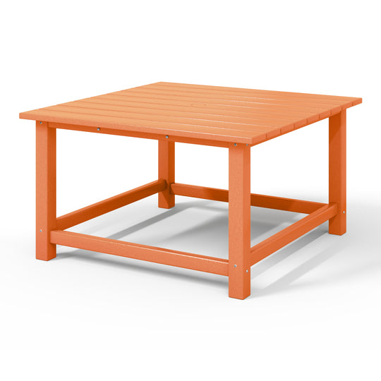 Malibu Low Outdoor HDPE Square Patio Coffee Table