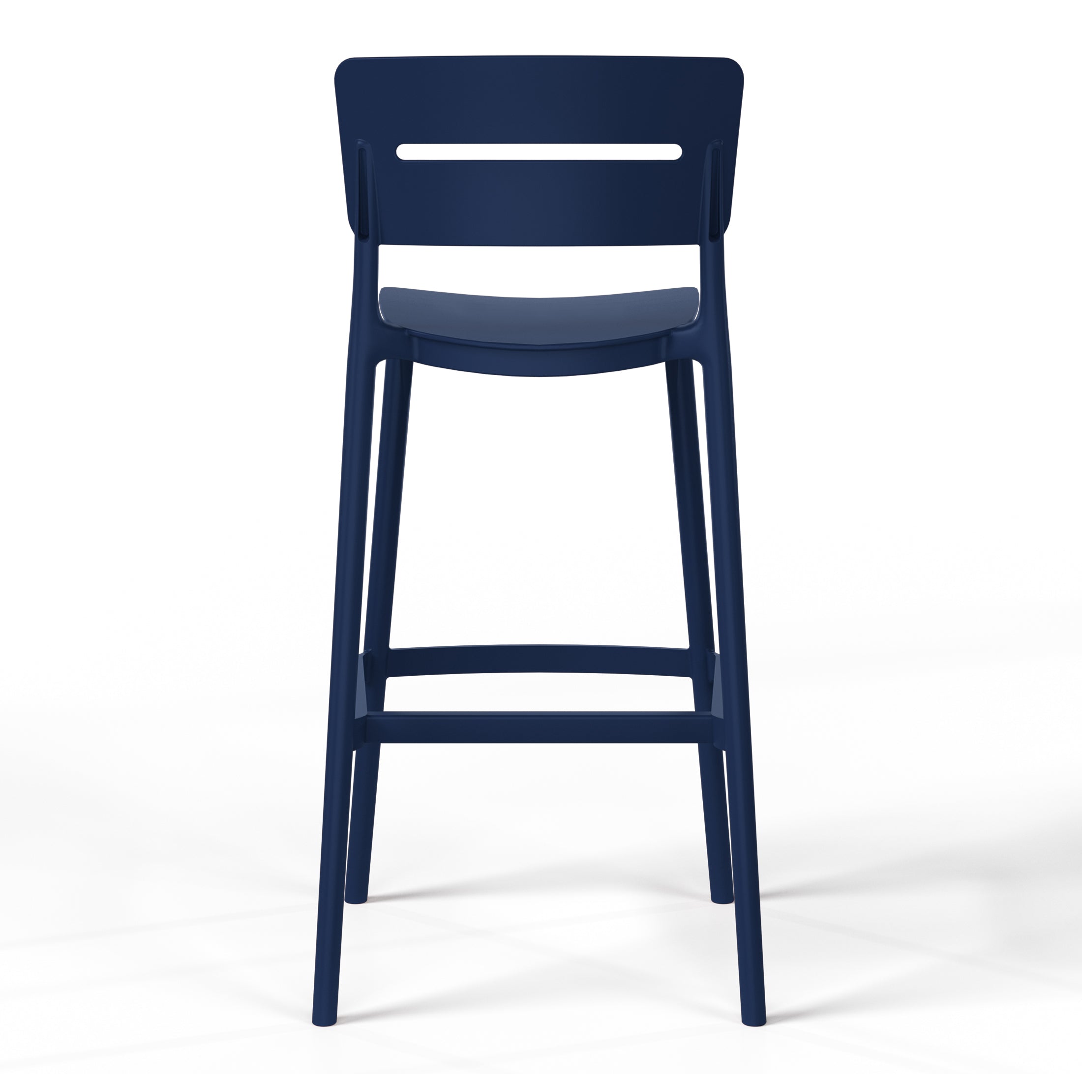 Playa Stackable Polypropylene Resin Plastic Outdoor Patio Bar Stools (Set of 2)