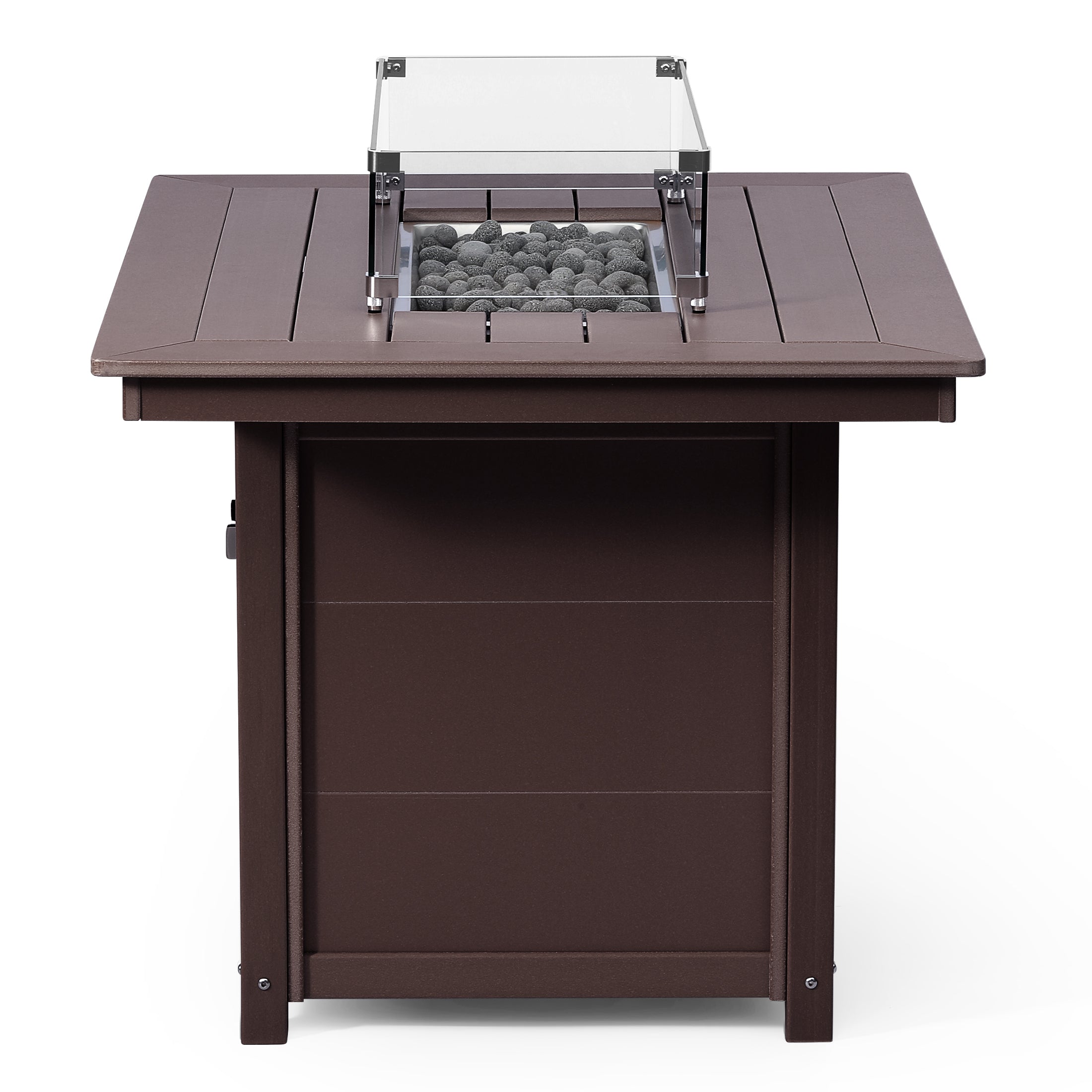 Helios 46" Modern Outdoor Patio Gas Propane Rectangular Fire Pit Table