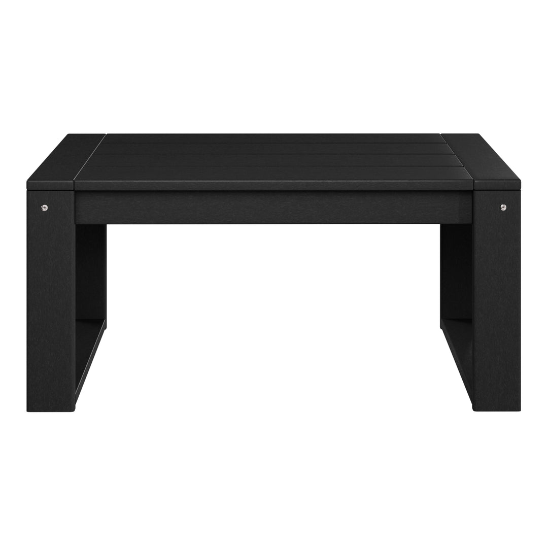 Modern Outdoor HDPE Rectangle Patio Coffee Table