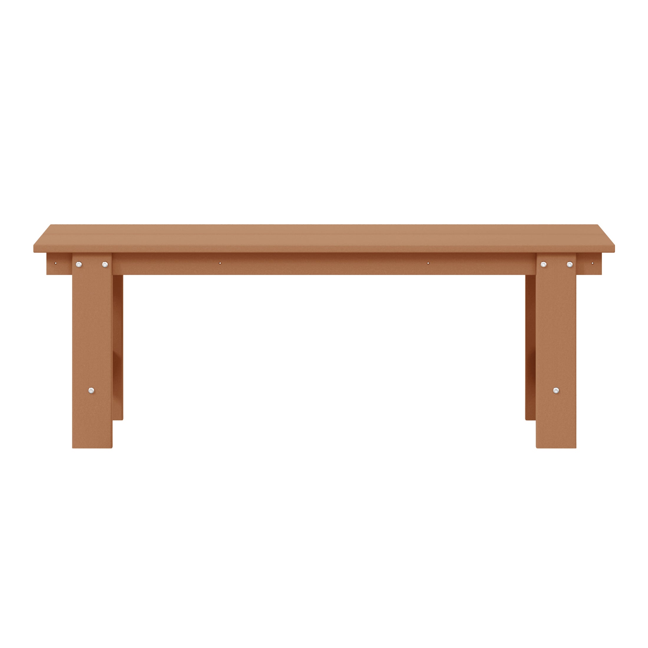Ashore Outdoor HDPE 48" Modern Backless Patio Bench
