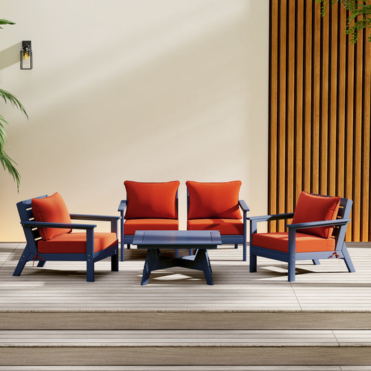Avalon Outdoor 5-Piece Modular Sectional Patio Furniture Sofa Set