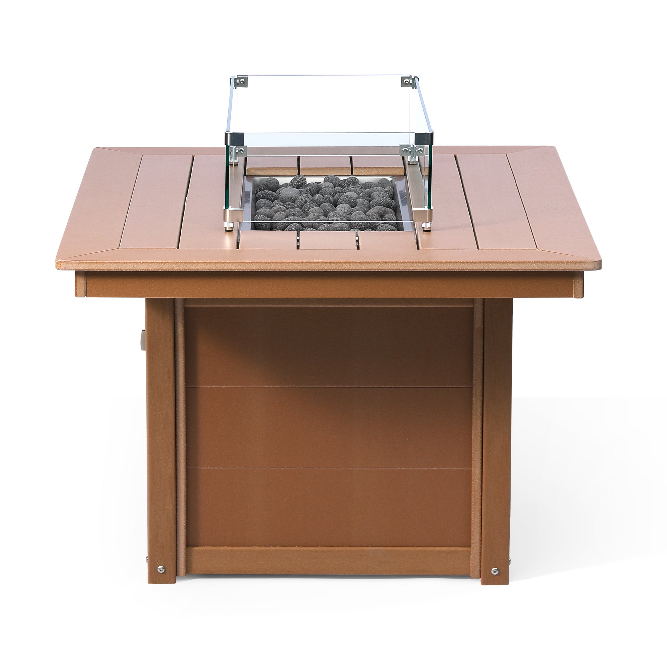 Helios 46" Modern Outdoor 55,000 BTU Patio Gas Propane Rectangle Deck Fire Pit Table