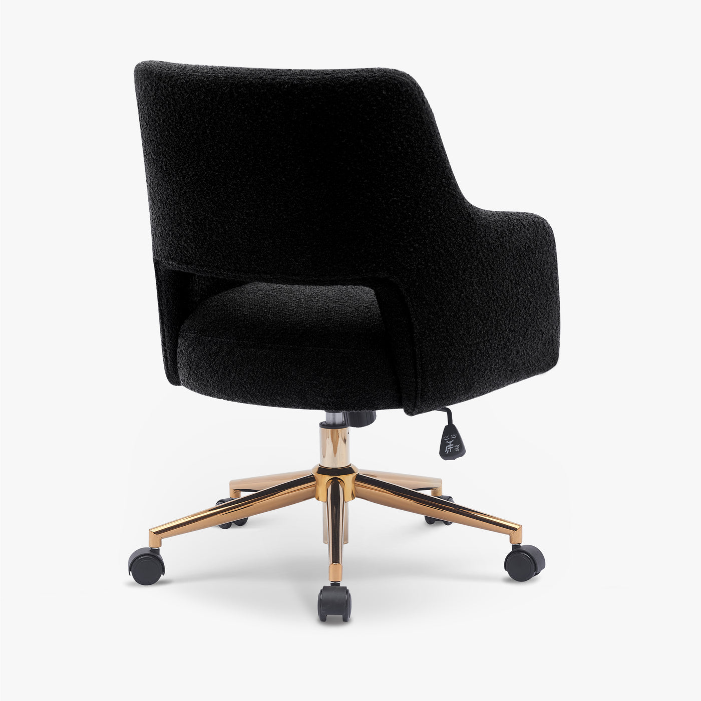 Genevieve Mid-Century Modern Swivel Office Vanity Chair with Wheels
