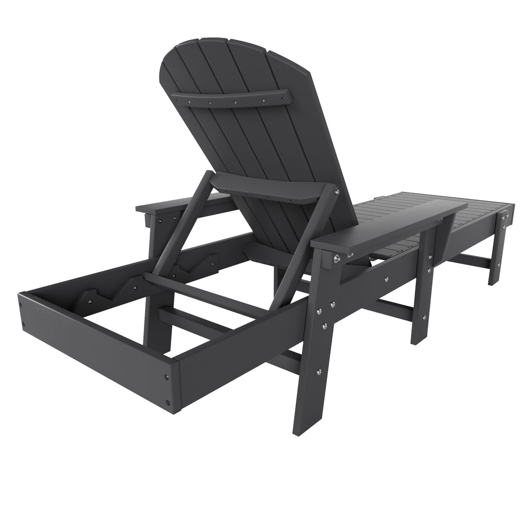 Dylan Adirondack Poly Reclining Chaise Lounge With Arms