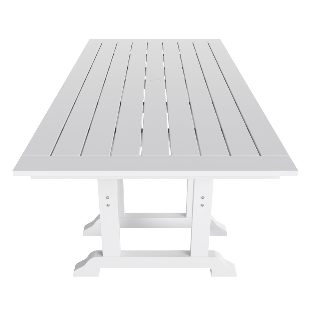 Malibu 6-Piece HDPE Outdoor Rectangle Dining Patio Table and Chairs Set