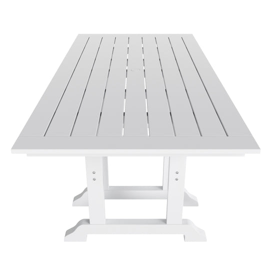 Malibu 6-Piece HDPE Outdoor Rectangle Dining Patio Table and Chairs Set