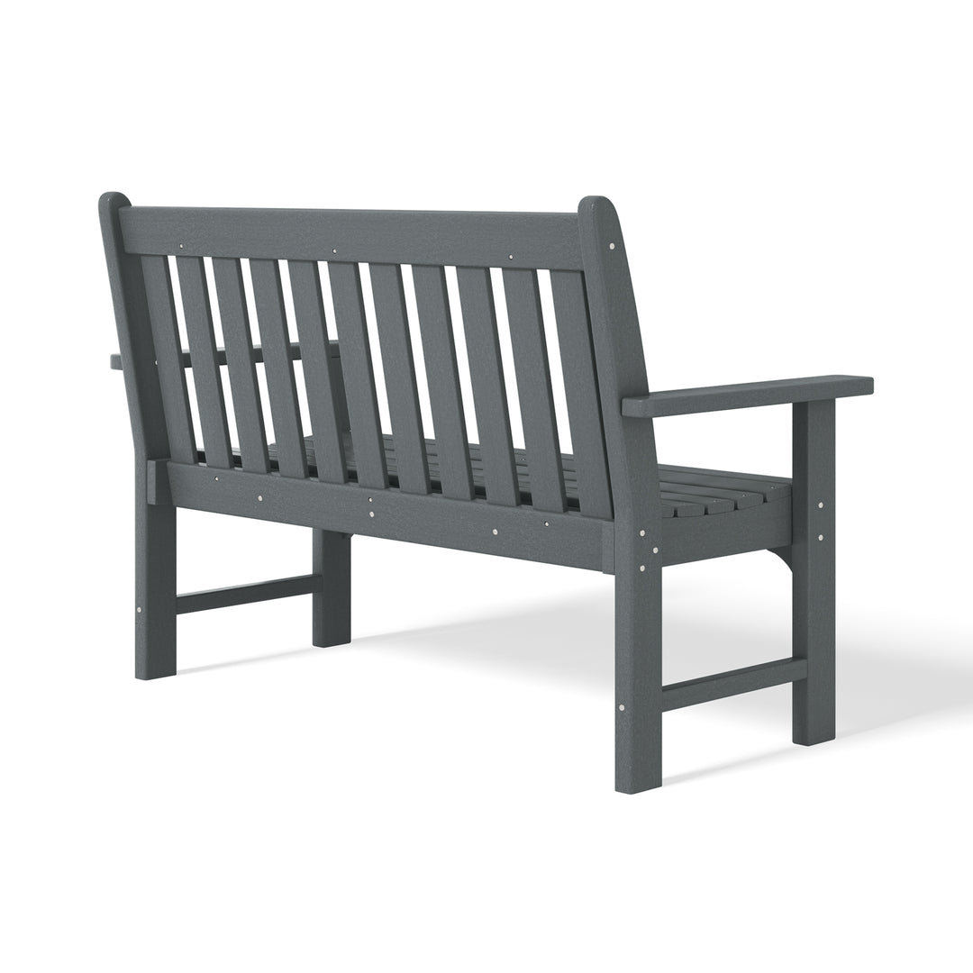 Malibu Outdoor 2-Person All-Weather HDPE Front Porch Garden Bench