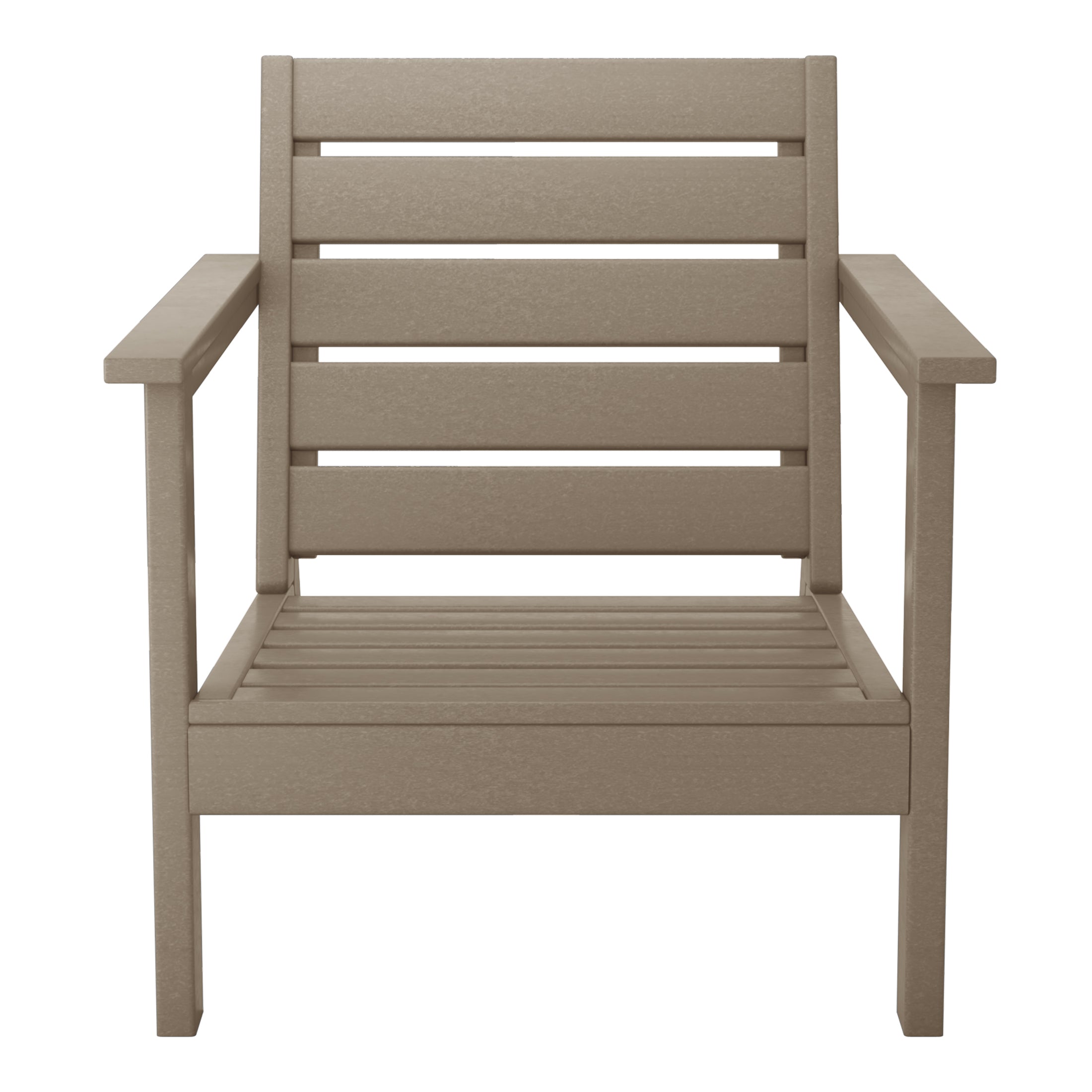 Avalon Outdoor Modern HDPE Patio Club Chair with Deep Seat Cushions
