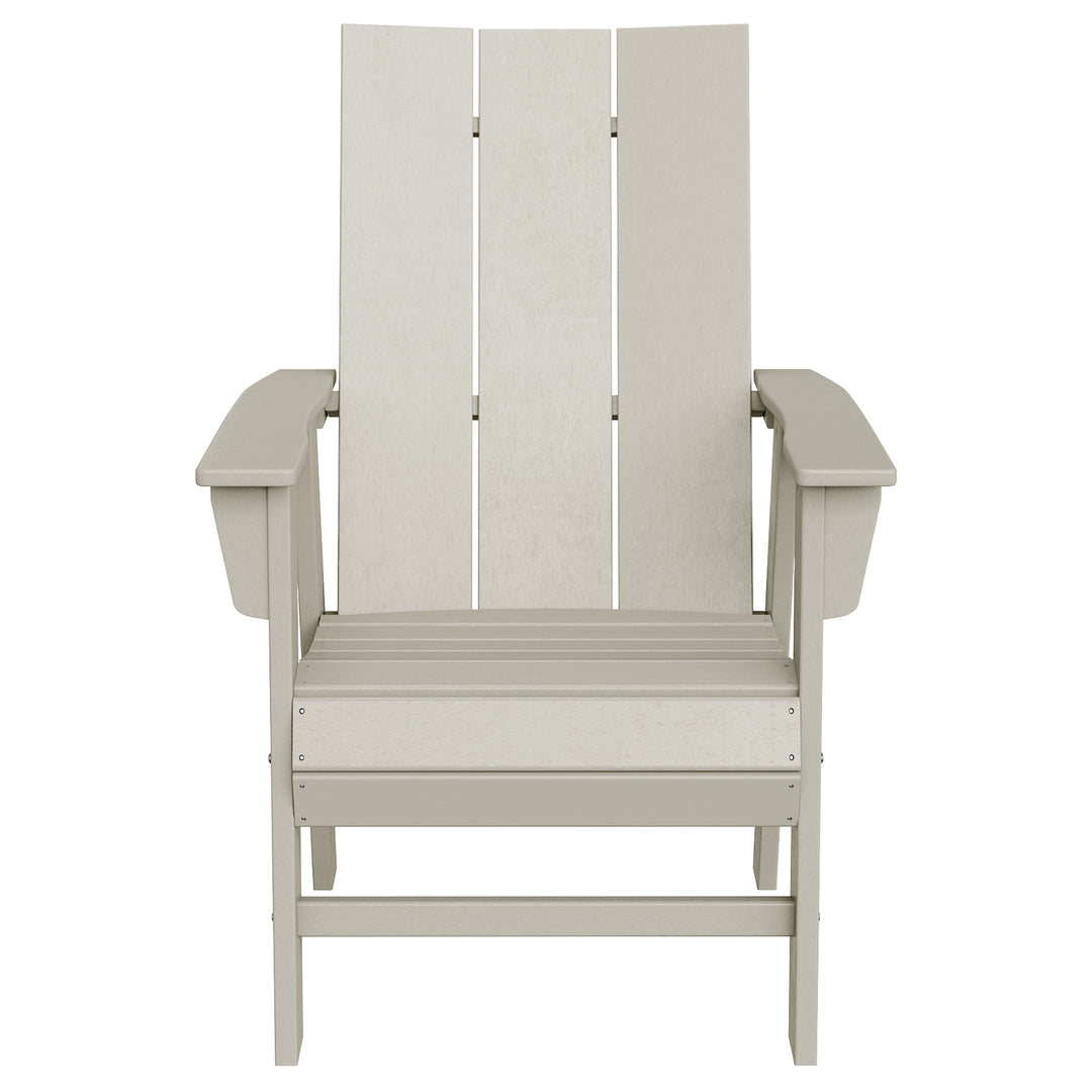 Ashore Outdoor Patio HDPE Plastic Modern Adirondack Dining Chair
