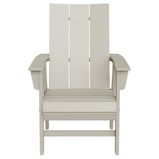 Ashore Outdoor Patio HDPE Plastic Modern Adirondack Dining Chair
