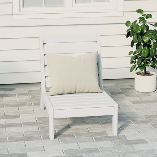 Avalon Outdoor HDPE Deep Seating Modular Armless Patio Chair