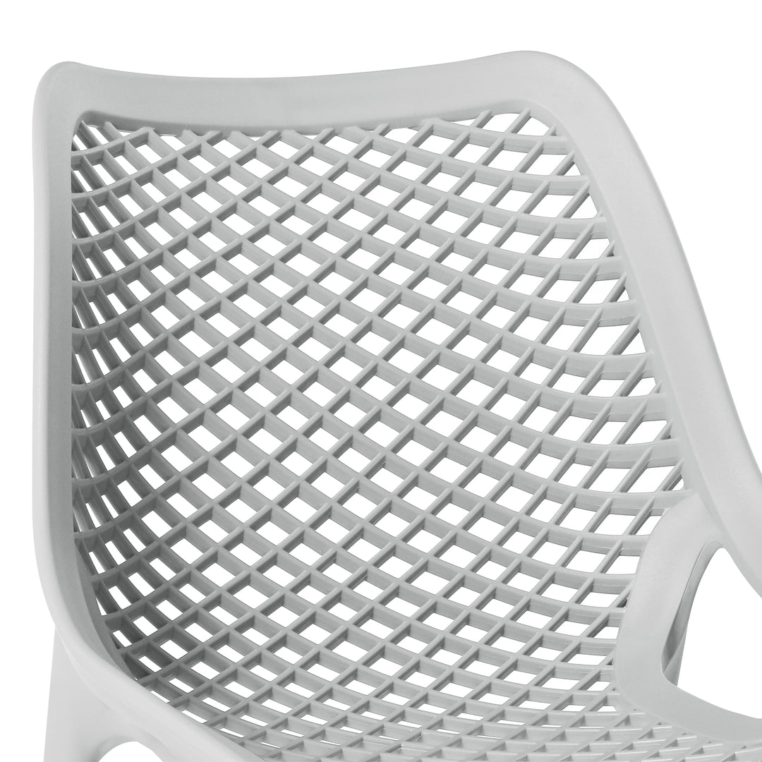 Playa Outdoor Stackable Modern Plastic Dining Chairs (Set of 2)