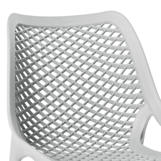 Playa Outdoor Stackable Modern Plastic Dining Chairs (Set of 2)