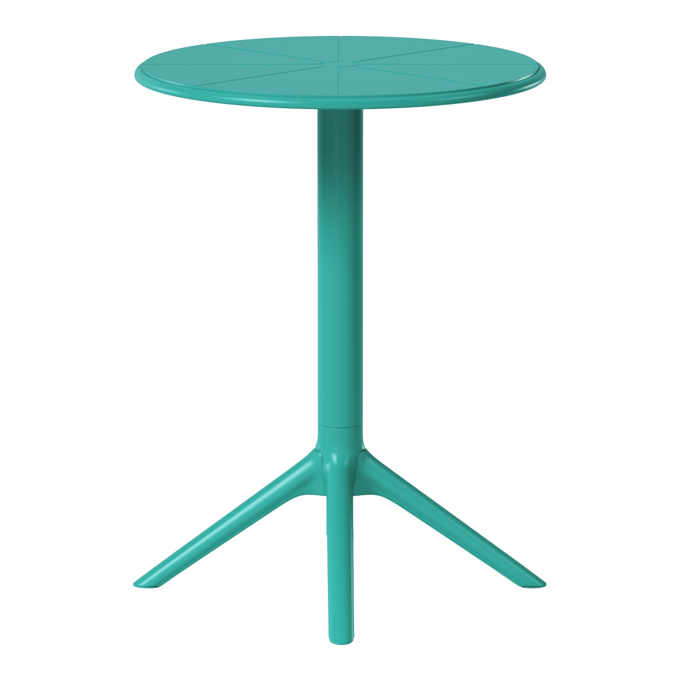 Playa 23.5" Outdoor Polypropylene Resin Round Patio Bistro Dining Table for 2