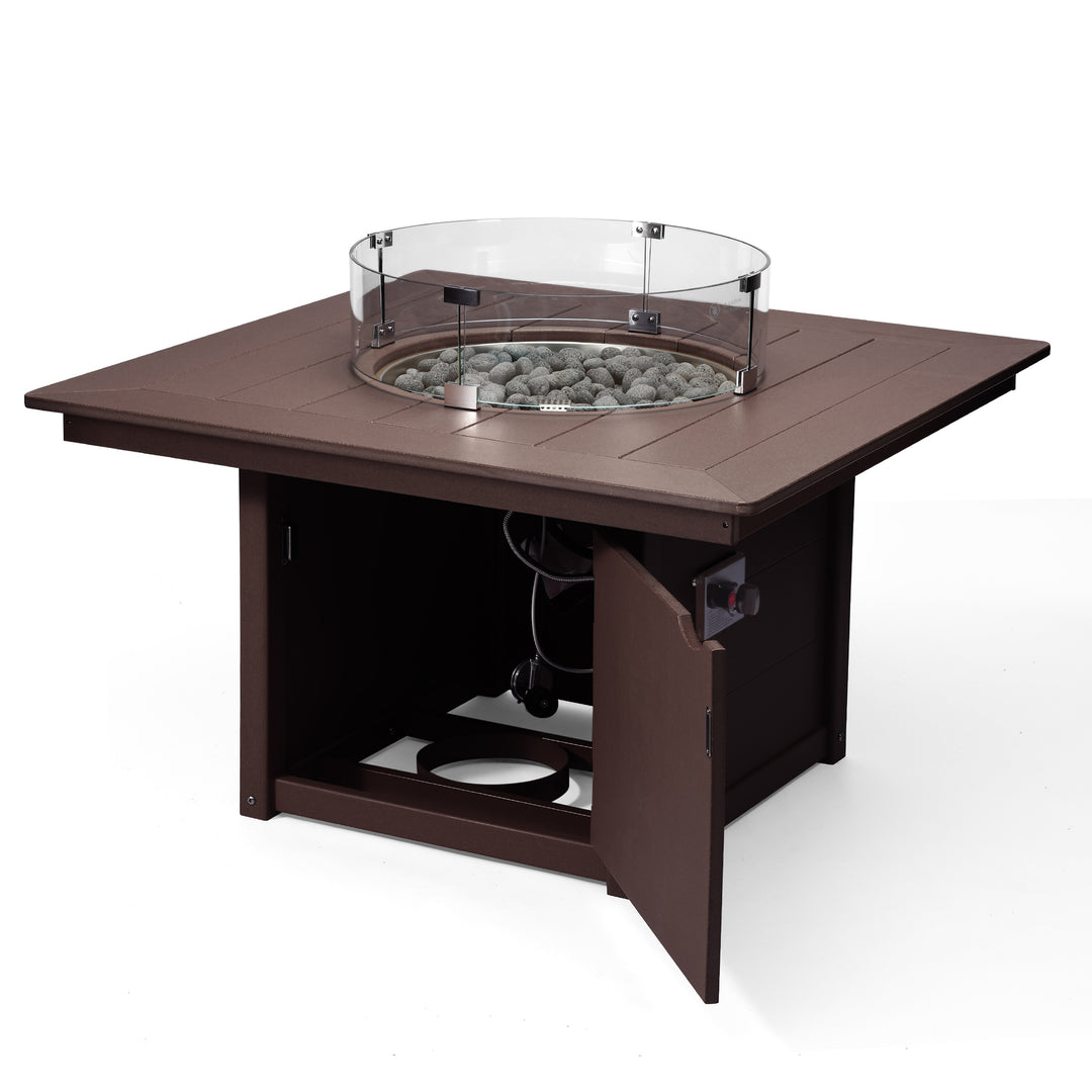 Helios 42" Modern Outdoor Patio Propane Square Fire Pit Table