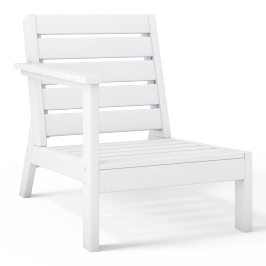 Avalon Outdoor Patio HDPE Left Arm Sectional Corner Club Chair with Patio Cushions