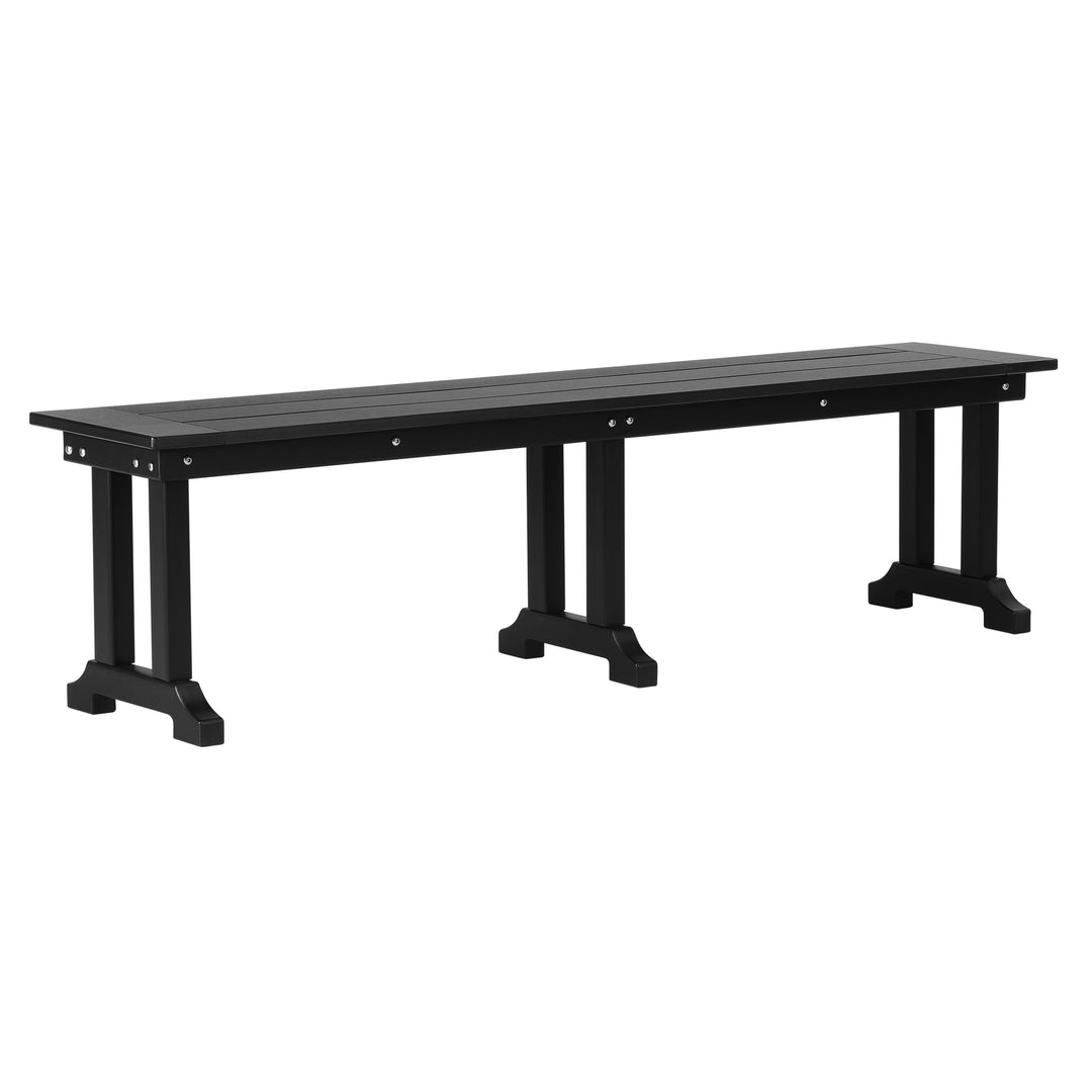 Ashore 6 Piece Outdoor Patio Dining Table and Armchair Dining Bench Set