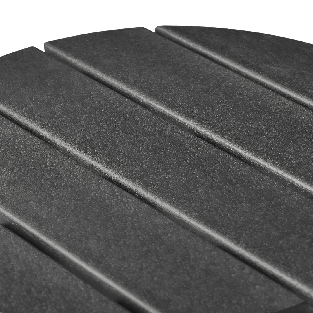 Malibu 2-Piece Outdoor Folding Adjustable Adirondack Chair with Cup Holder & Hideaway Ottoman and 18" Side Table