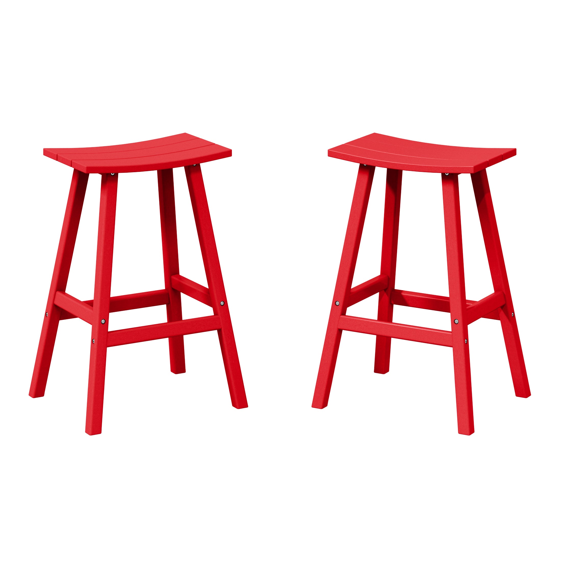 Malibu 29" HDPE Outdoor Patio Bar Height Bar Stools (Set of 2)