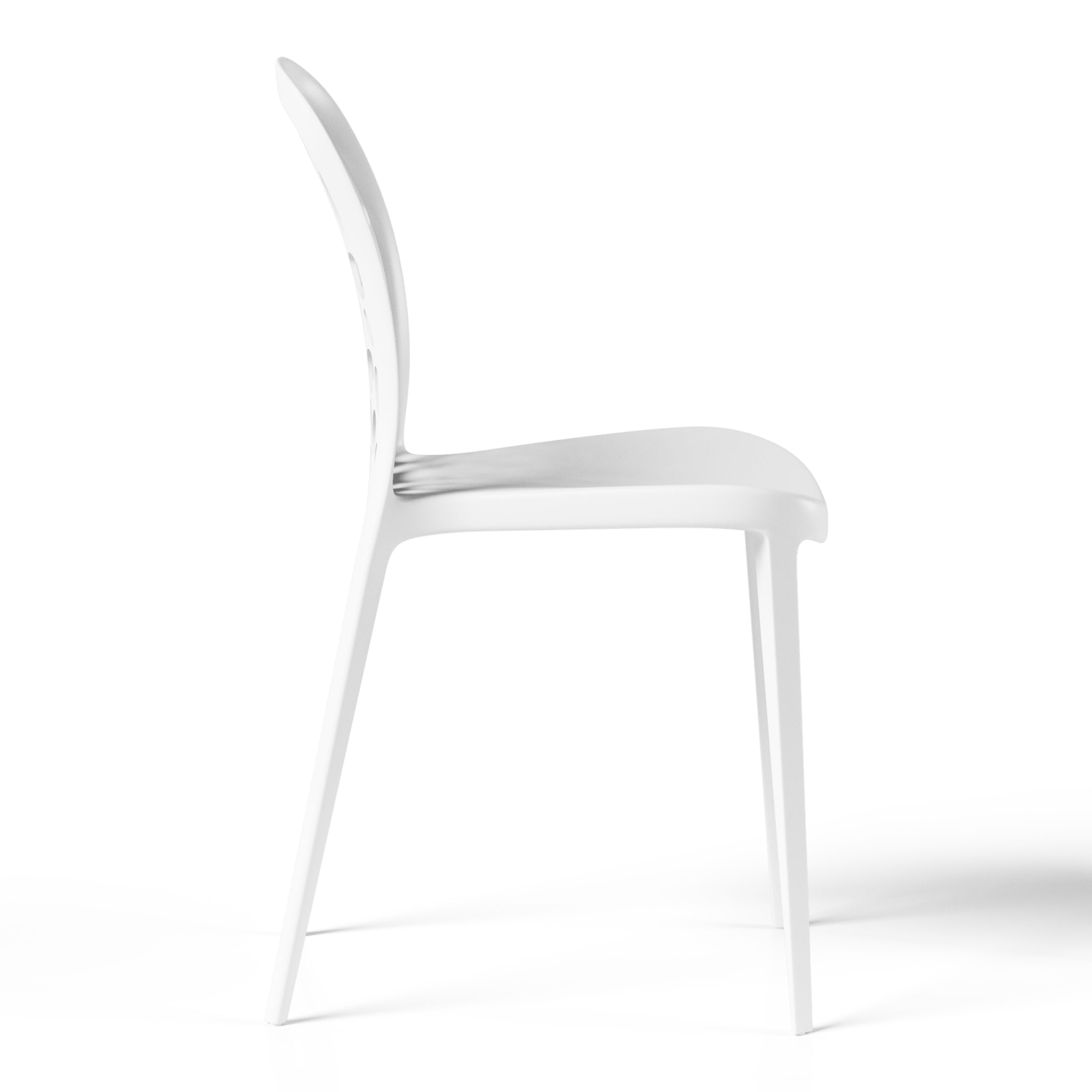 Playa Outdoor Modern Stackable Patio Dining Chairs (Set of 2)